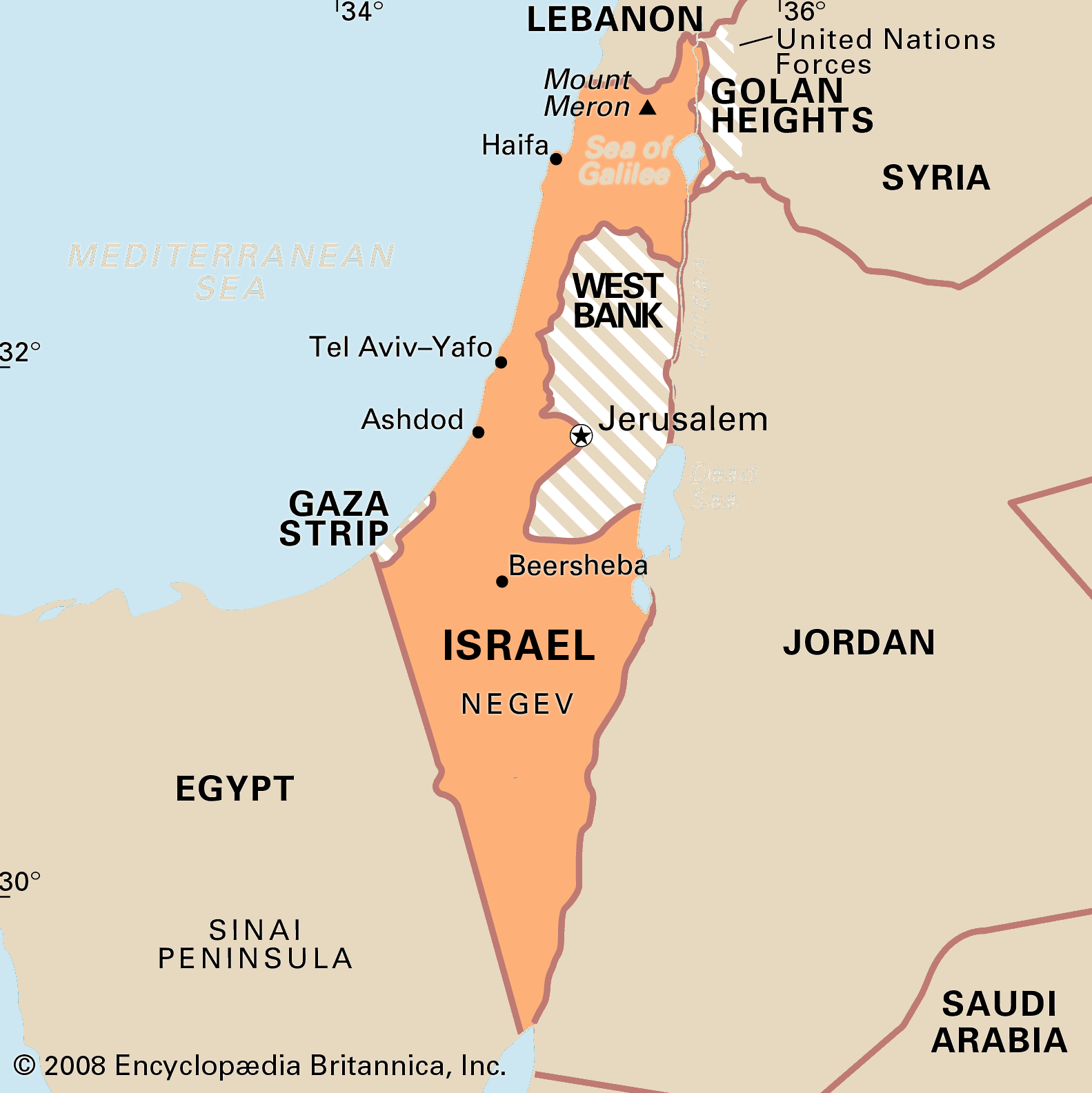 Israel map illustration shows how tiny and hemmed in the Gaza Strip is.